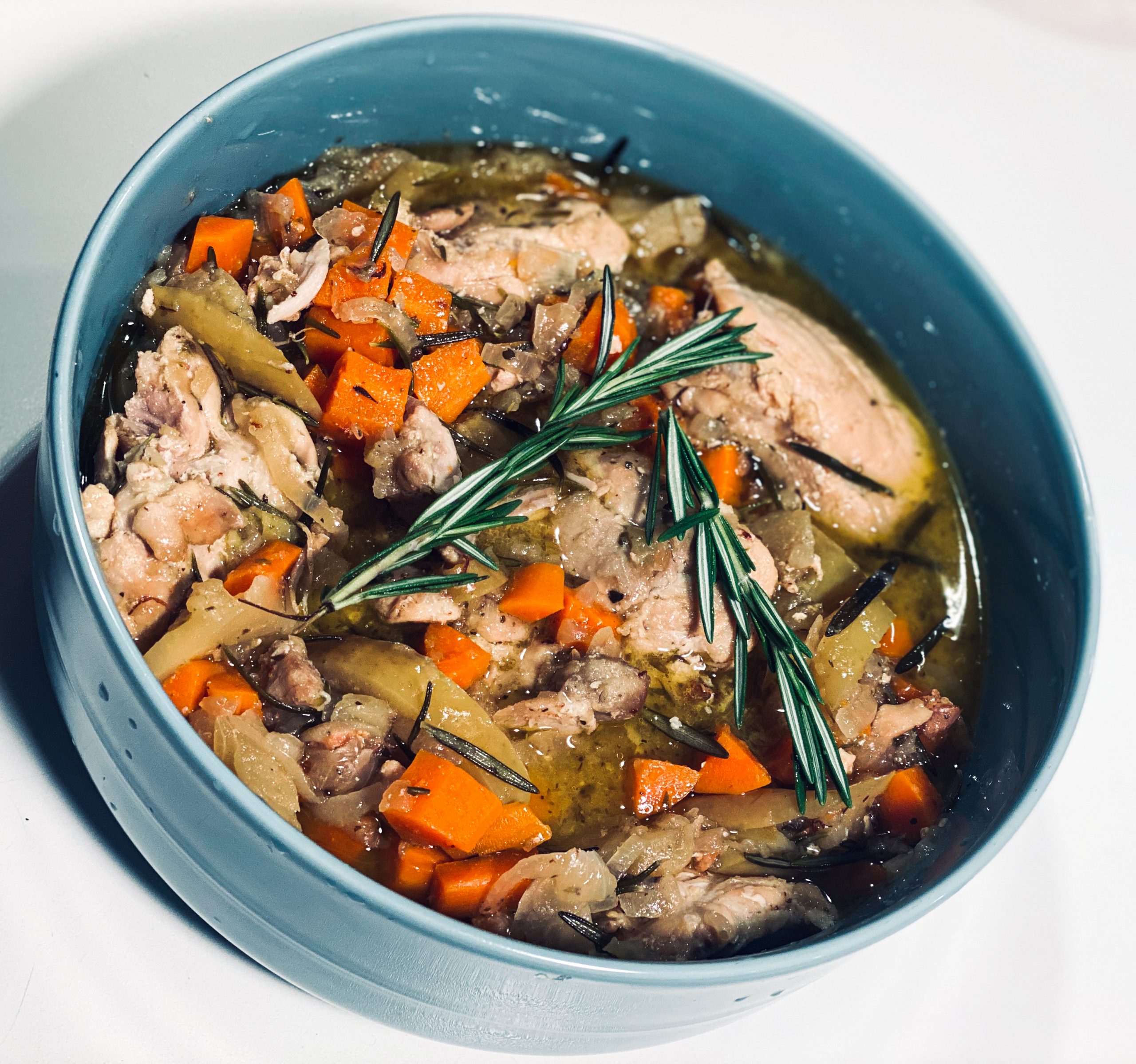 FALL CHICKEN with Carrots, Honey, Apple Cider, and Fresh Rosemary