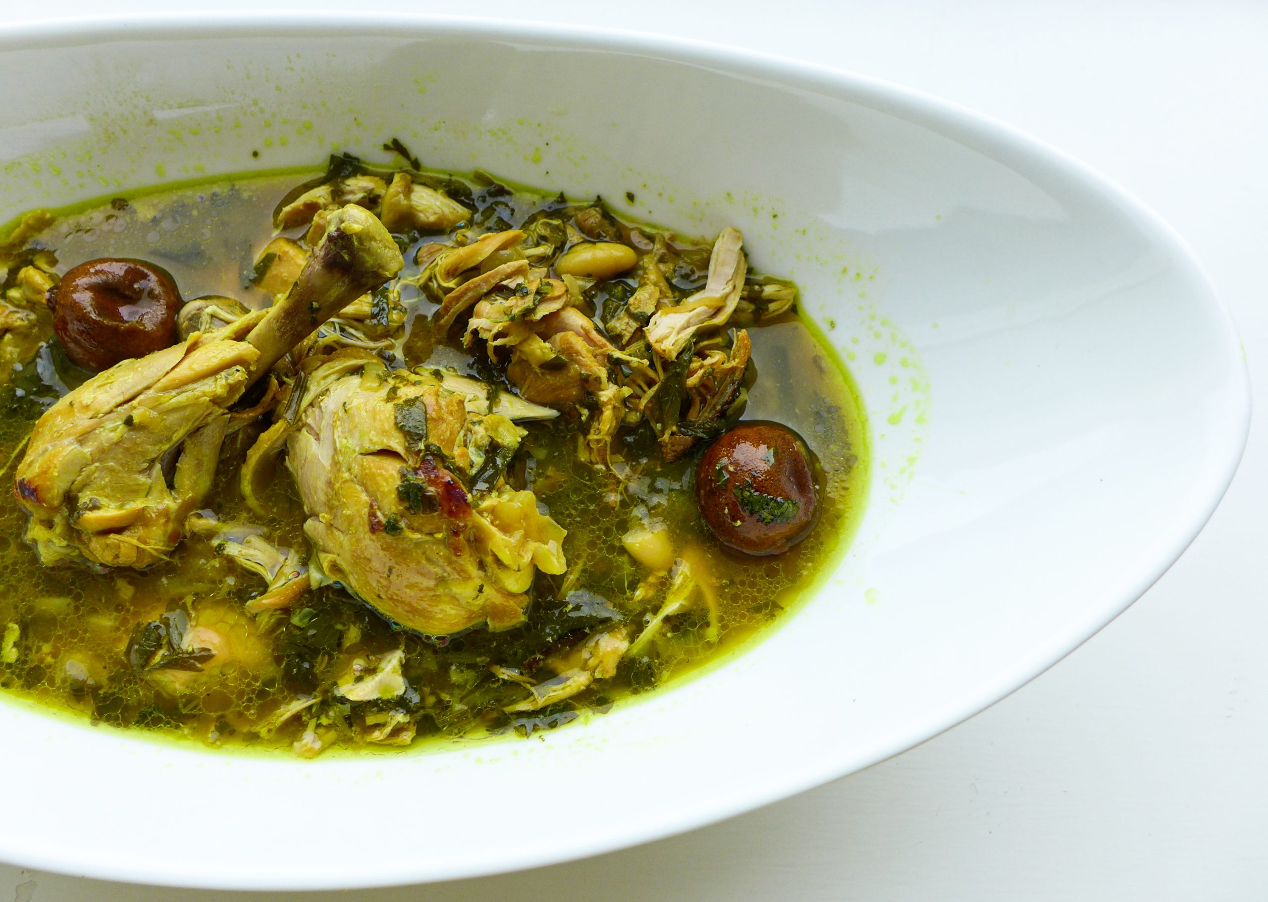 QORMEH SABZI: Persian Chicken Stew with Fenugreek, Parsley, Coriander, and Dried Limes