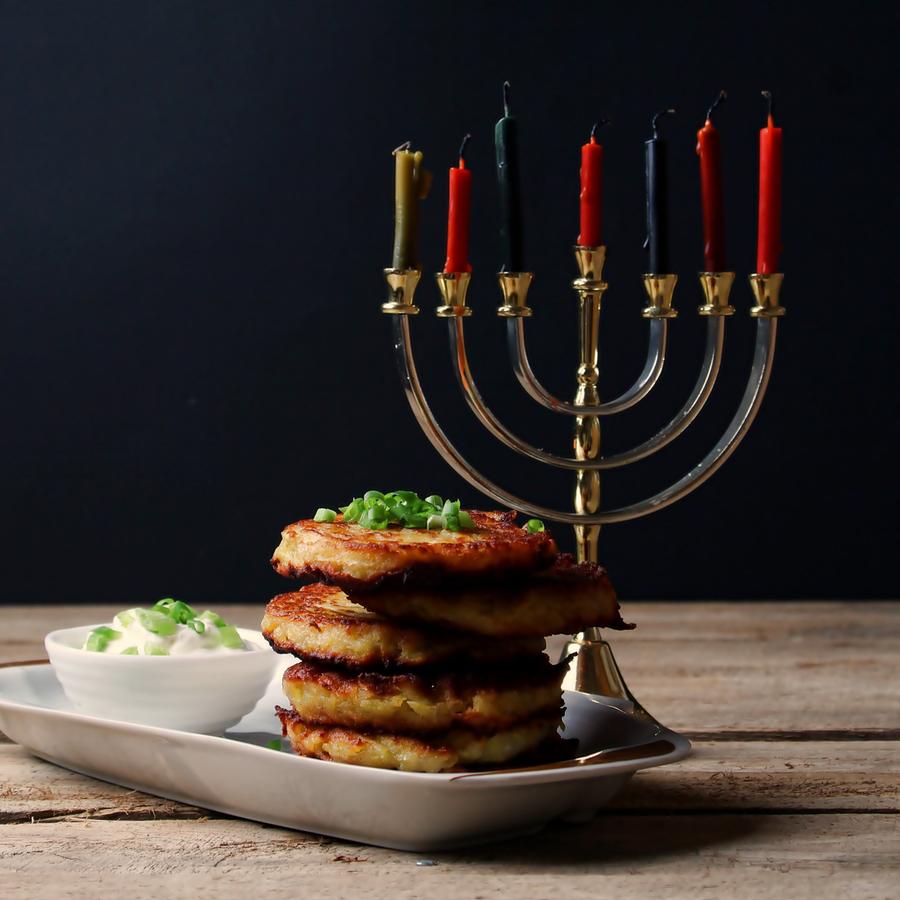 HANUKKAH LOTSA LATKES: CHEF TALK and COOKING PROGRAM on Classic Potato Latkes AND German Apple Fritters