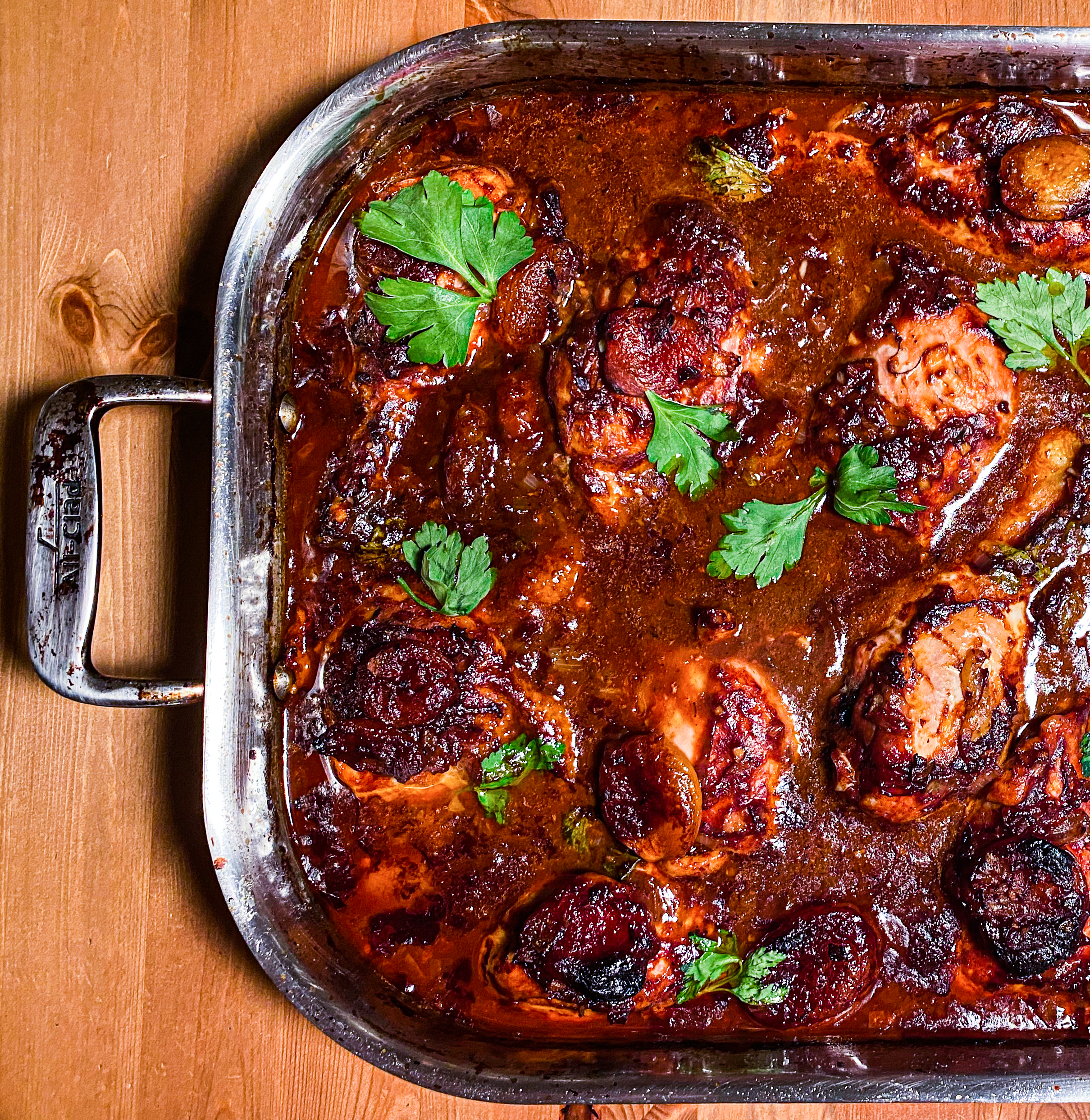 D'JAJ MISH MOSH: Syrian Sweet-and-Tart Chicken with Apricots,  Tomatoes, and Lemon